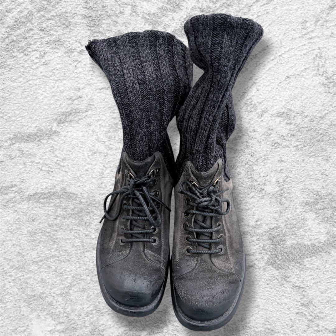 靴 2000s dolce&gabbana Knit docking boots