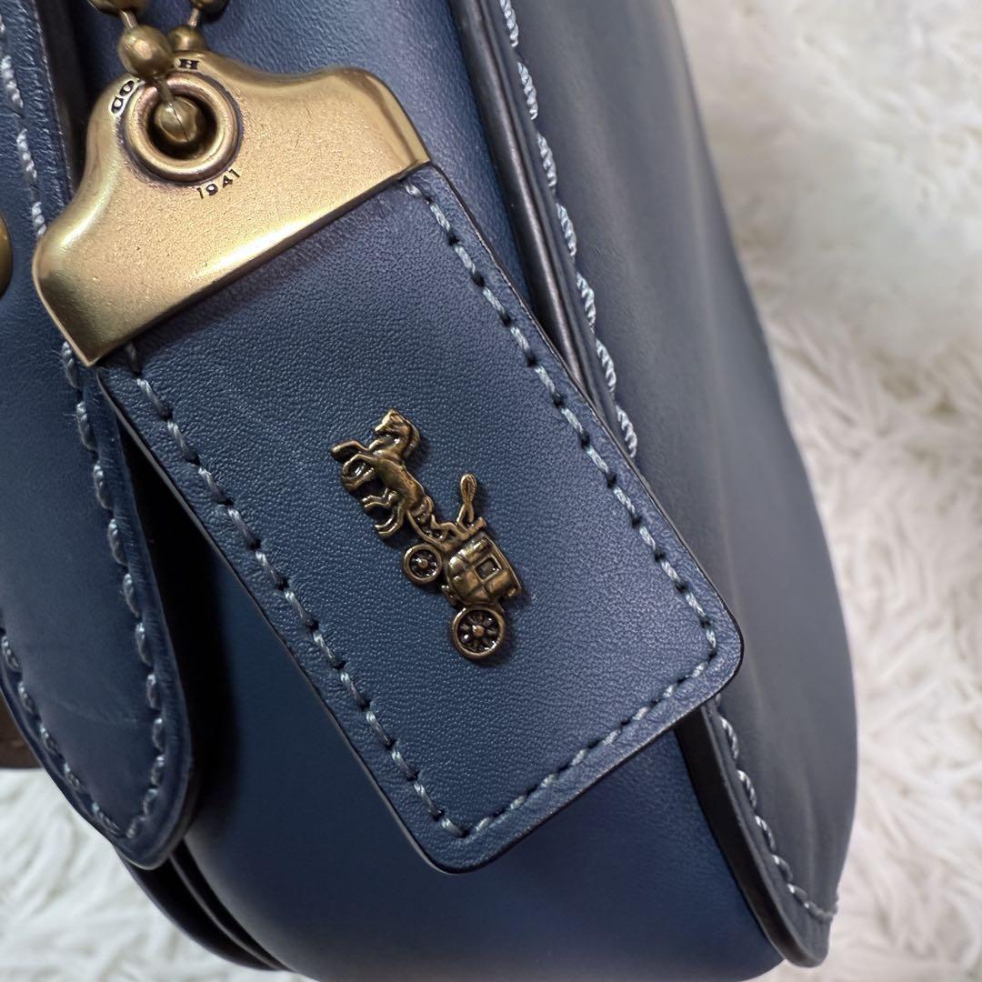 極美品 コーチ サドルバッグ クロスボディ ショルダーバッグ レザー 20115