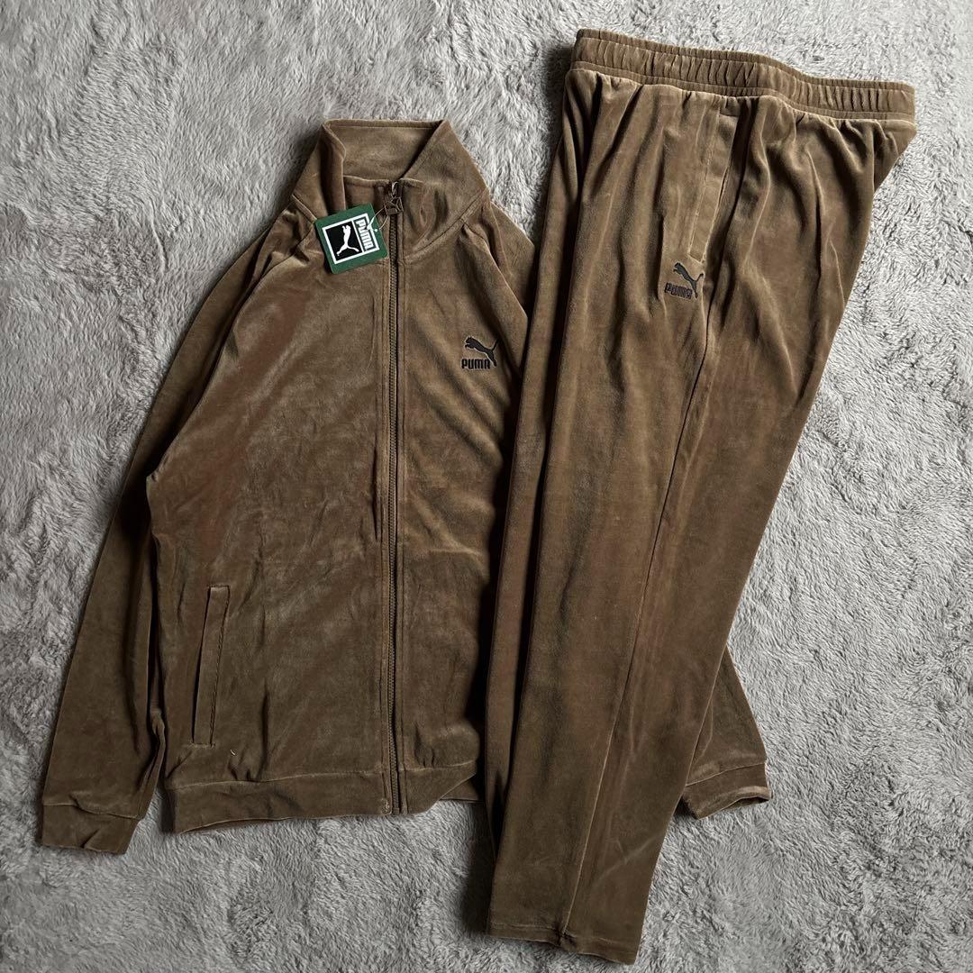 新品 人気モデル　PUMA プーマ ベロア セットアップ ブラウン M