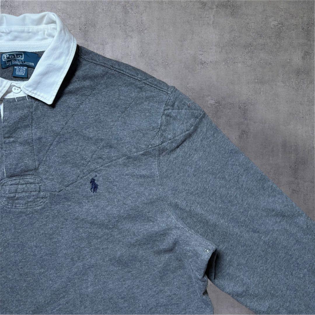 Polo Ralph LaurenラガーシャツスウェットトレーナーXL裏起毛　灰