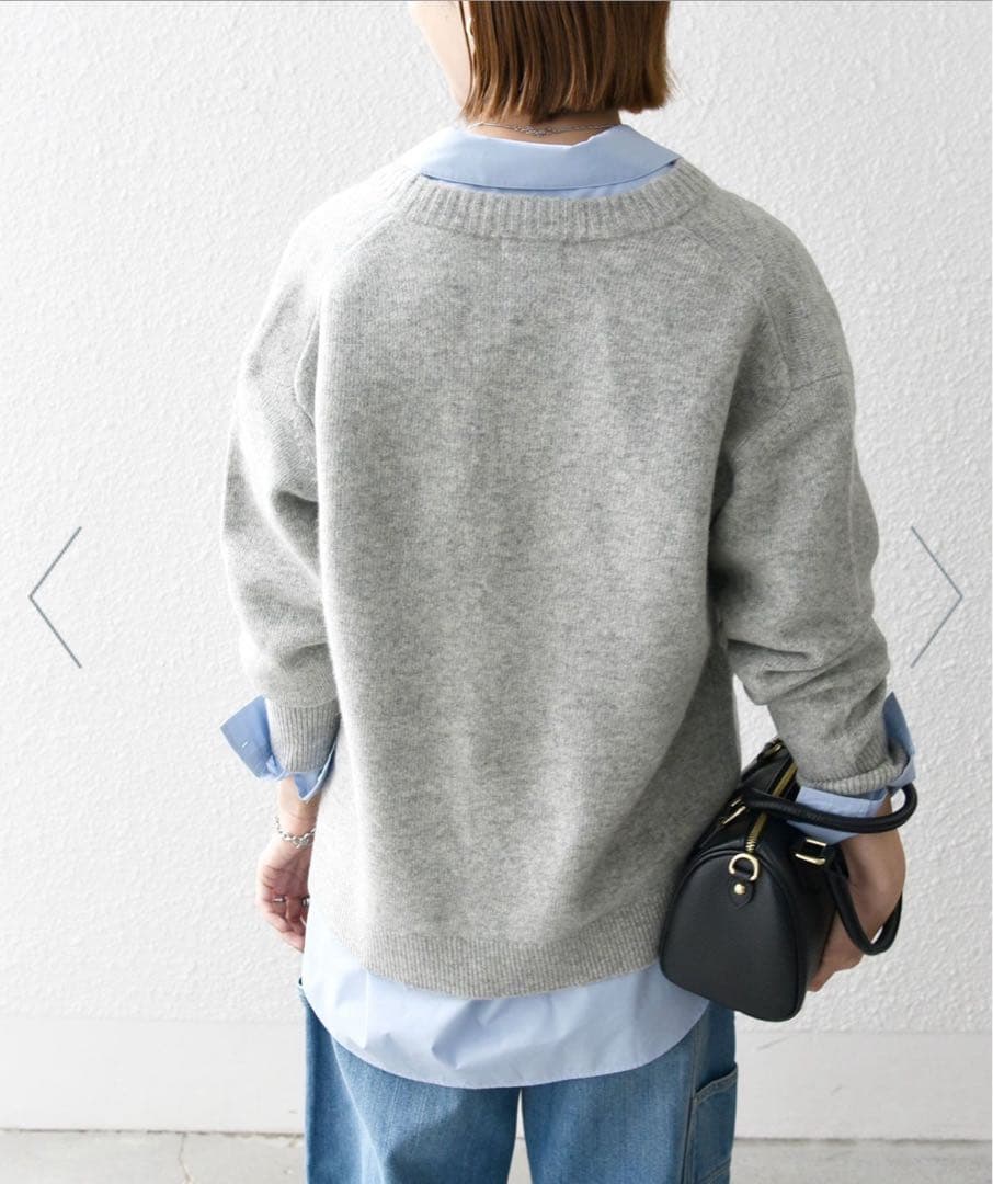 SHIPS any ライトグレー カーディガン