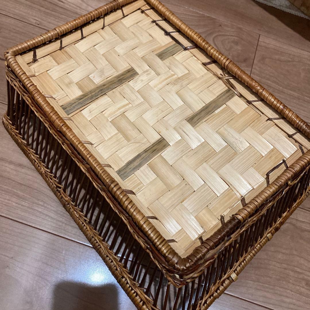 送料込み 匿名配送 籠 バスケット 雑貨 かご 収納 昭和 レトロ