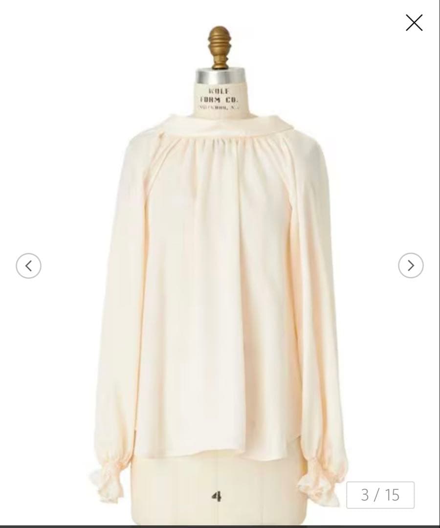 新品未使用タグ付drawerバックリボンブラウスblaminkボウタイブラウス