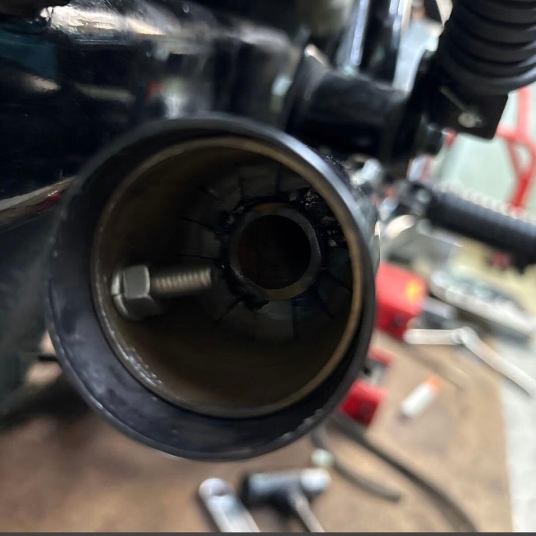 り*ー様 エストレア250 ワンオフショート菅送料込み匿名配送 スリップオン