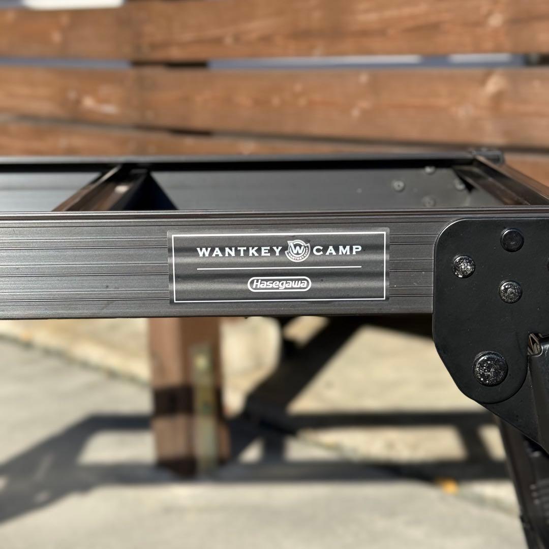 WANTKEY CAMP× Hasegawa 折りたたみグリルテーブル ブラック