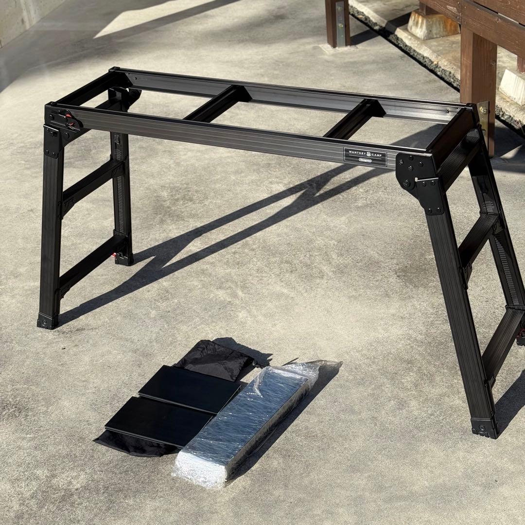 WANTKEY CAMP× Hasegawa 折りたたみグリルテーブル ブラック