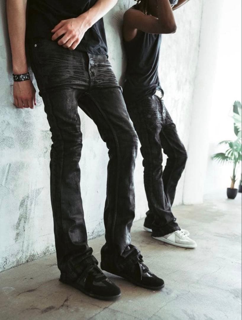 パンツ Hand Waxed Flared Denim W28