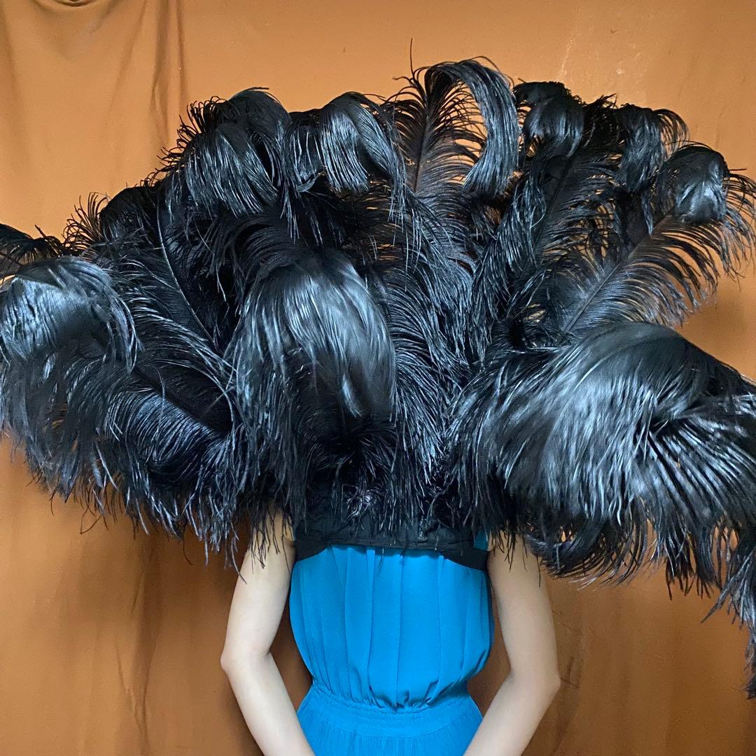 黒羽毛 純正羽 装飾品