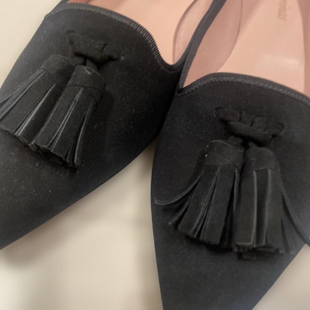 ❤️Pretty Ballerinas 黒 タッセル フラットシューズ