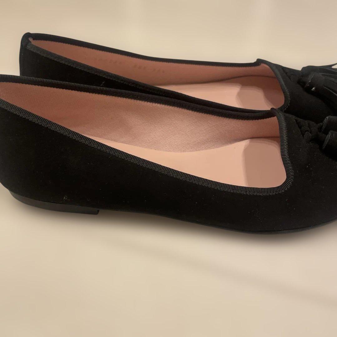 ❤️Pretty Ballerinas 黒 タッセル フラットシューズ