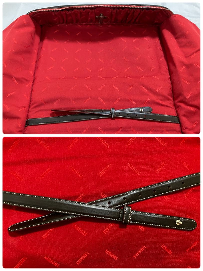 希少Ferrariフェラーリ本革レザートラベルバッグ　ガーメントバッグ2way