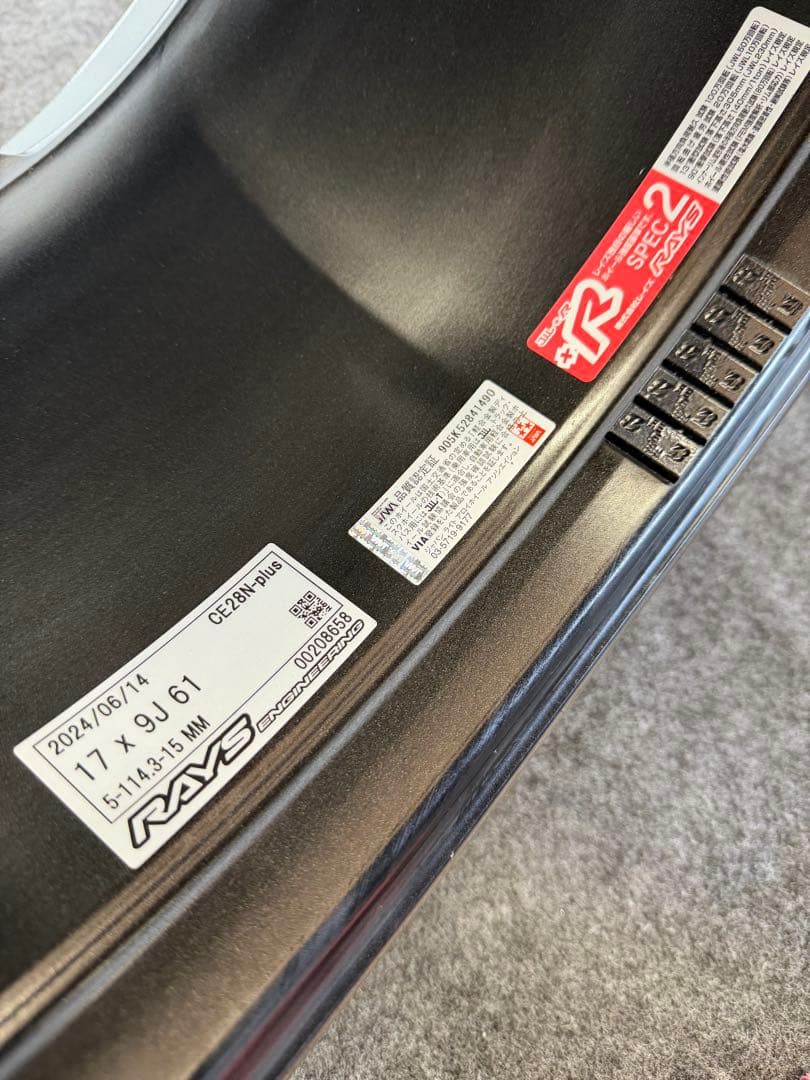 『美品』RAYS 17インチ VOLKRACING CE28タイヤホイールセット