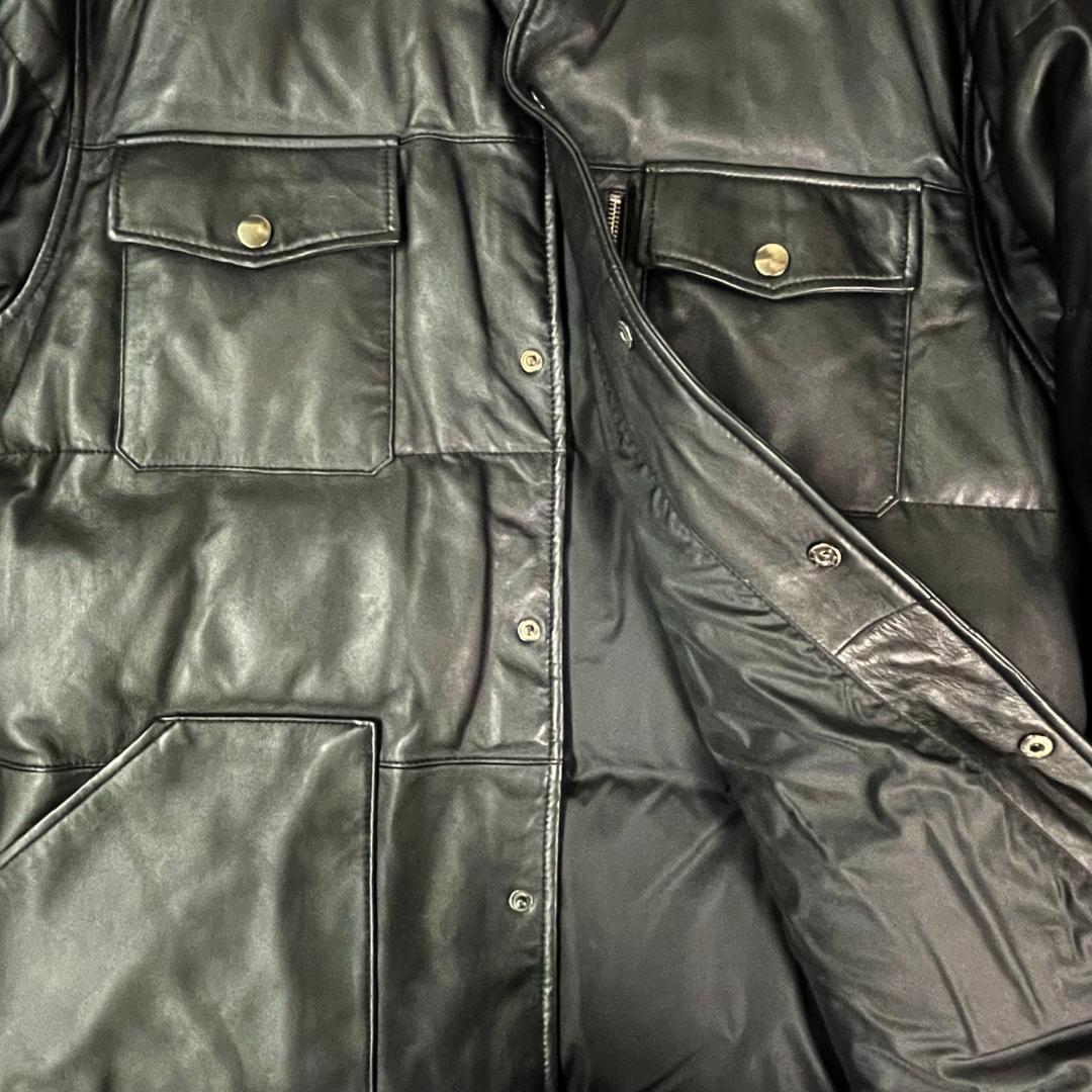 【未使用】Stussy Authentic Gear レザーダウンジャケット