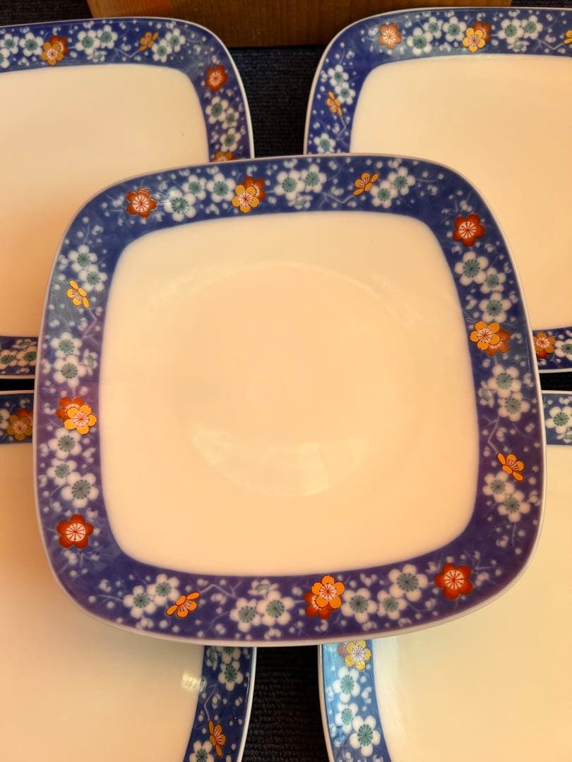 1267  香蘭社　花柄　皿　5客　未使用