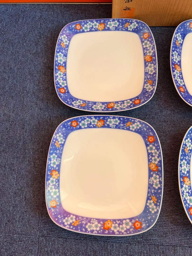 1267  香蘭社　花柄　皿　5客　未使用