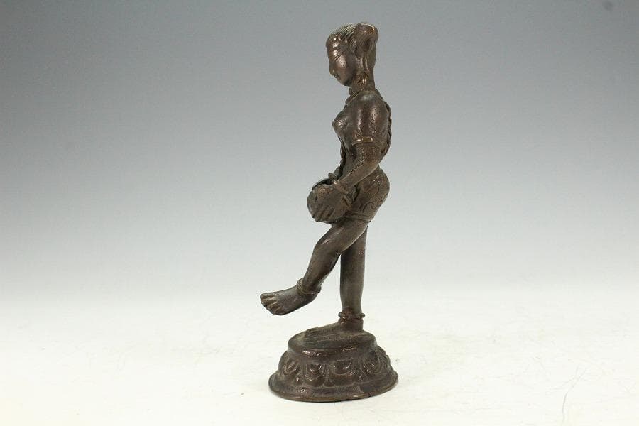 古銅 踊子 像 ガンダーラ 仏教(K-XA902)