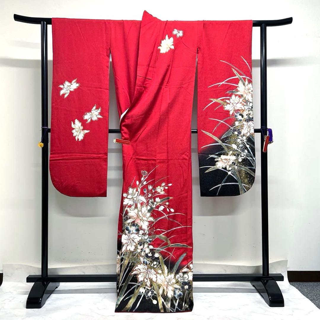 振袖　金彩　金通し　花模様　グラデーション　晴れの日　成人式　着物　039k