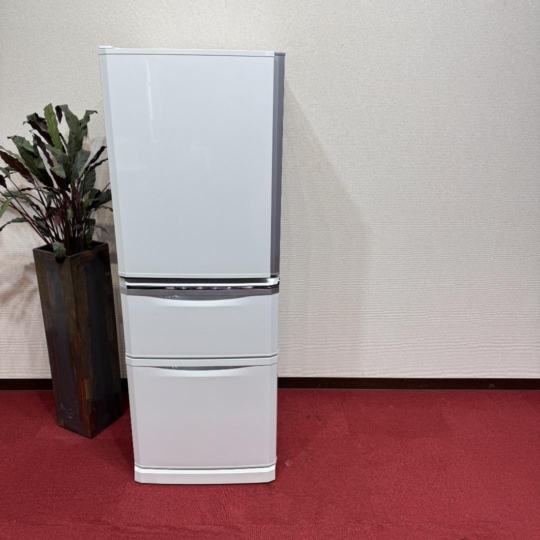 東京23区送料無料　美品三菱　3ドア冷蔵庫　335L　製氷機有　MR-C34YL