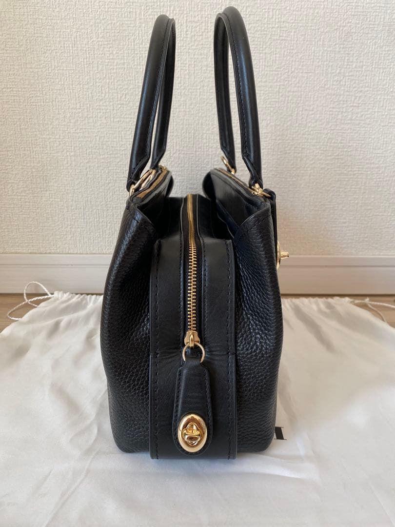 COACH ブラック レザー ハンドバッグ　ショルダーバッグ　正規品　2way