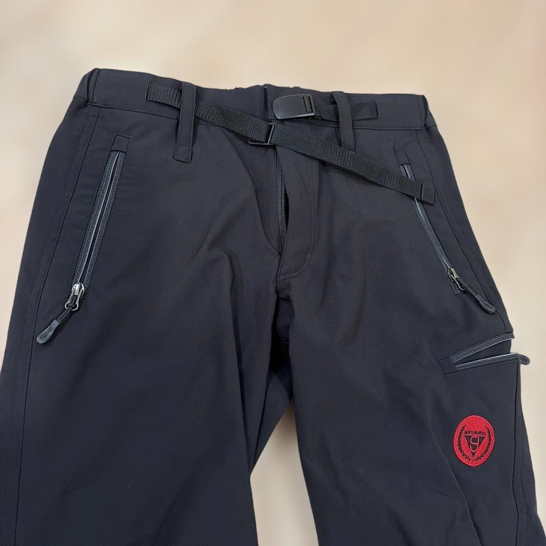 【がまかつ】美品 黒 ズボン 釣り フィッシングパンツ GM-3524