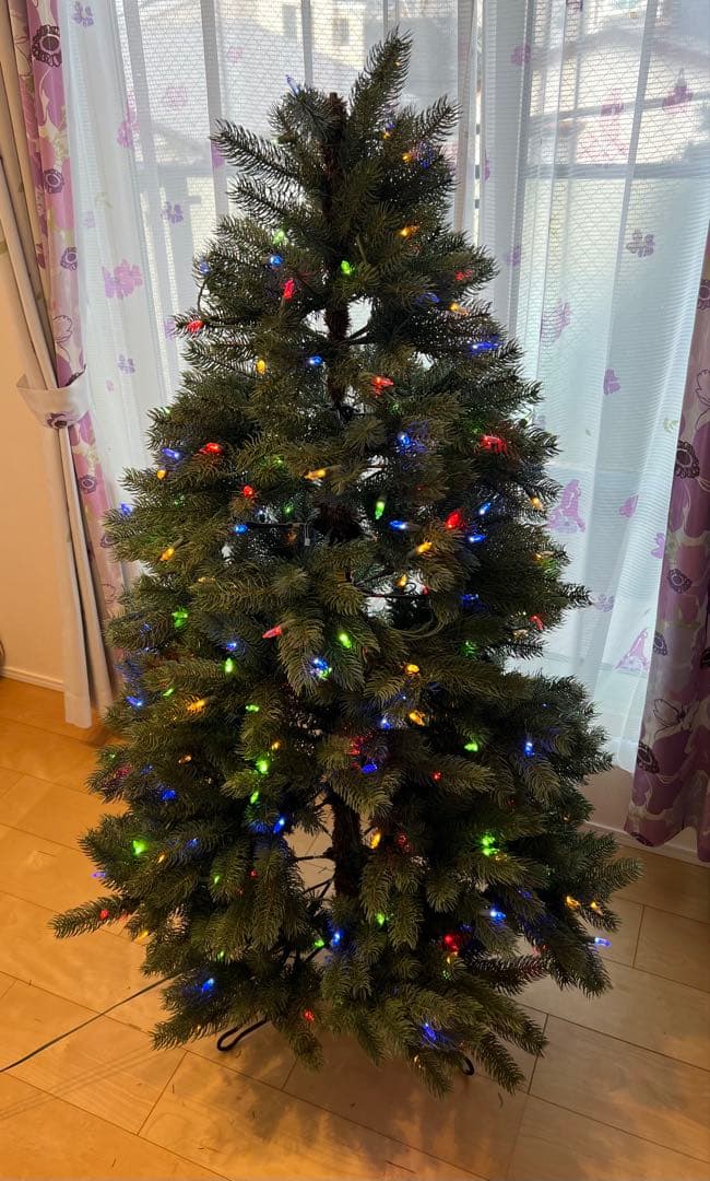 コストコ　150cm 多色LEDライトクリスマスツリー　オーナメント付き！