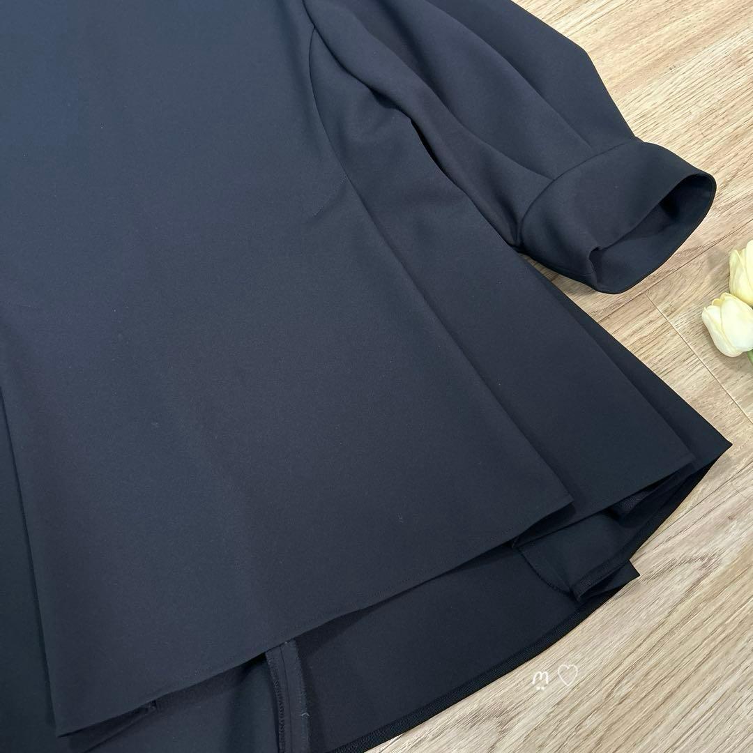 ADOREアドーア　クリアボンディングブラウス　38　長袖　フレアシルエット