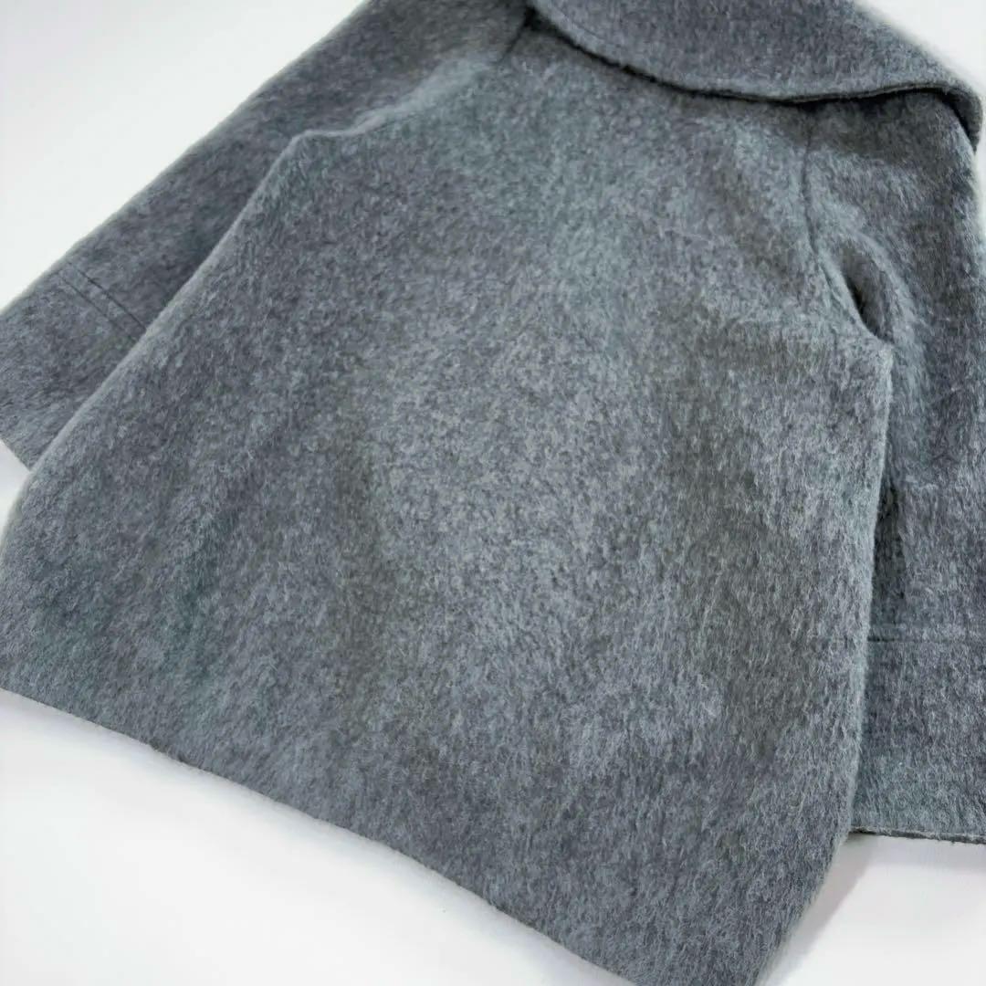 スナイデル コクーンダブルコート ウール アルパカ混 グレー オーバーサイズ