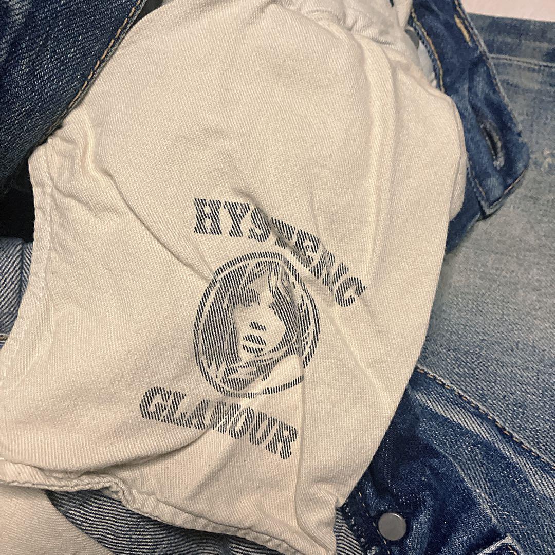 HYSTERIC GLAMOUR デニムパンツ W34 ダメージジーンズ　裾濃色