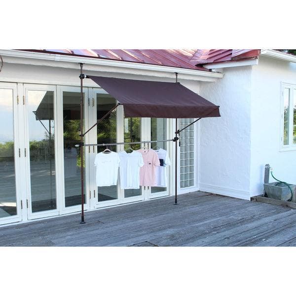 送料無料　谷村実業 物干竿付 オーニングIV TAN-900-20A(BR)