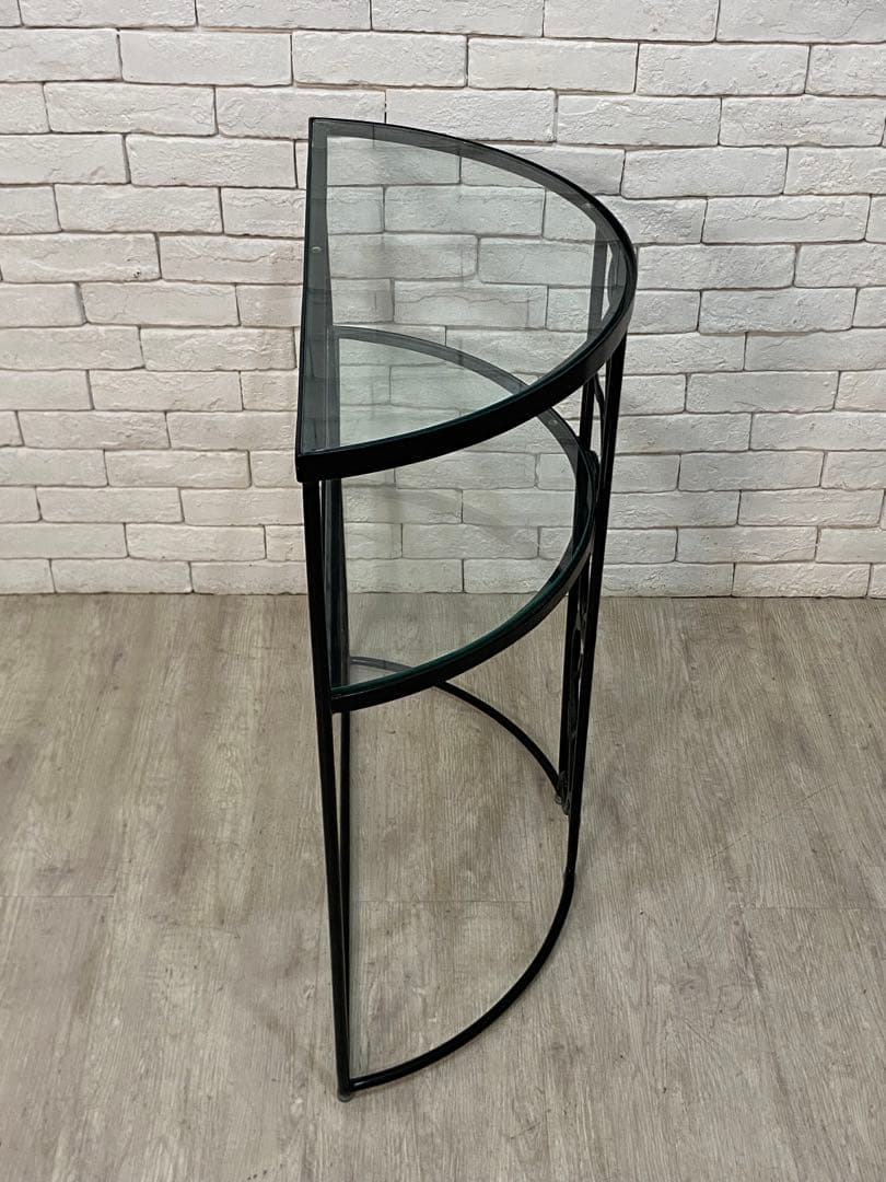 【東京都内23区配送無料】定価6万円　ガラス　コンソール　植物　玄関　棚　飾り