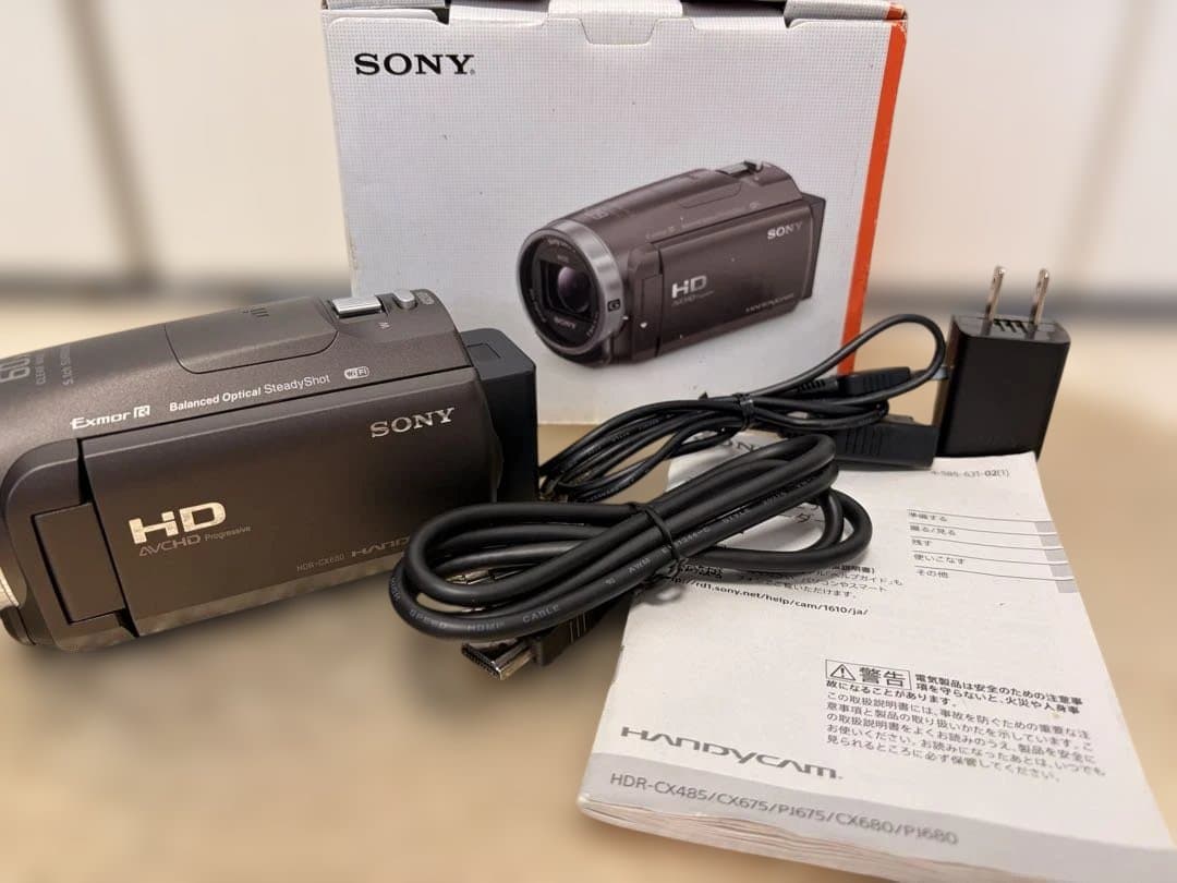 【バッテリー新品】SONY HDR-CX680 ビデオカメラ本体美品付属品完備