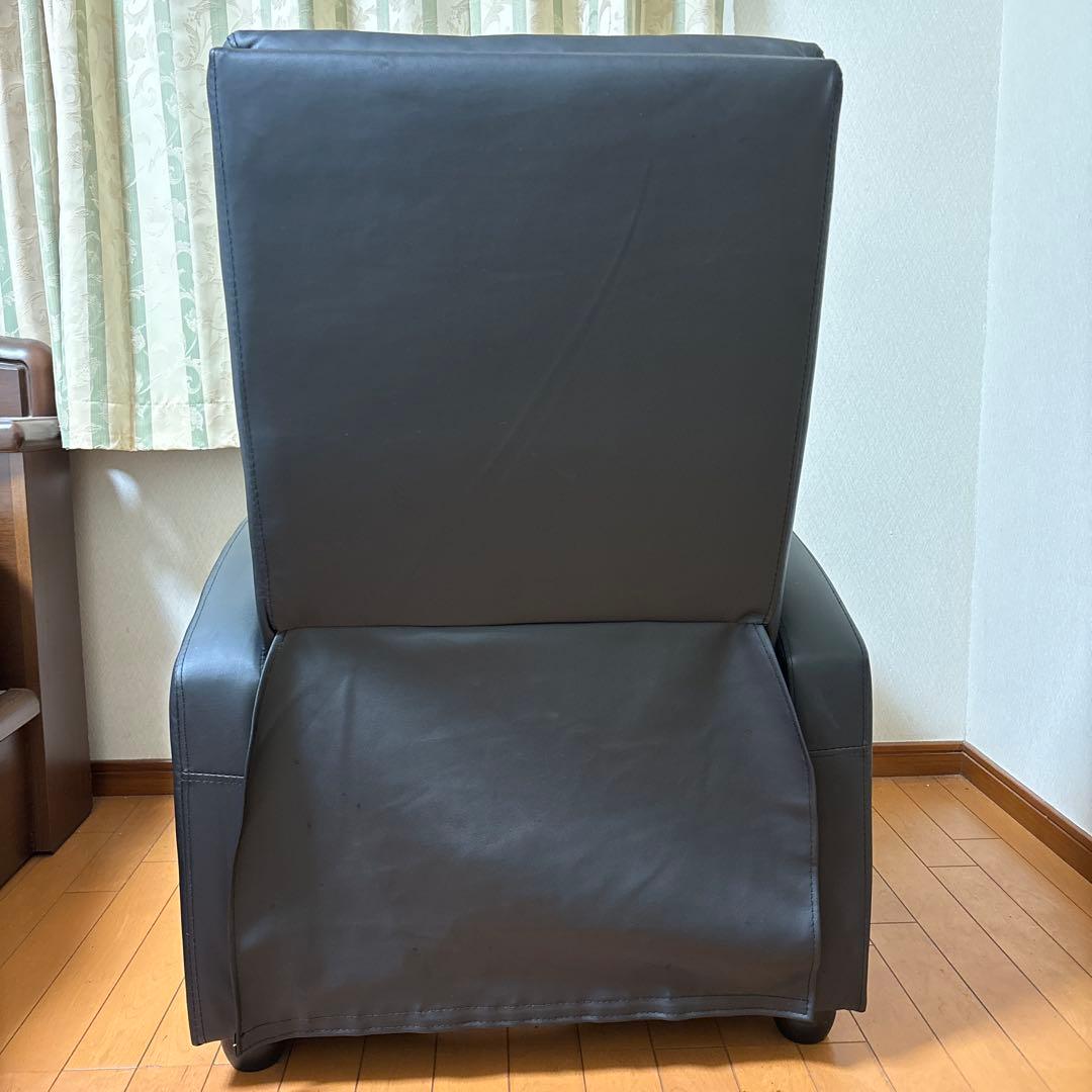 【 直接引取希望 】リクライニングチェアー 1人用 ブラック 合成皮革