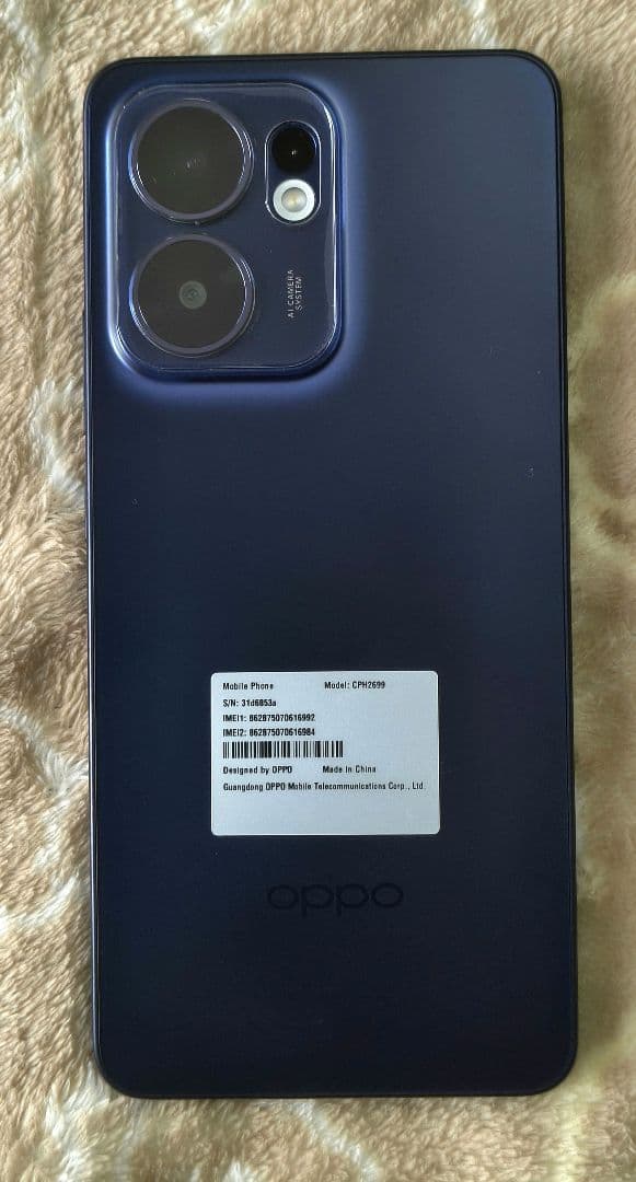 oppo reno 13A ルミナスネイビー 美品