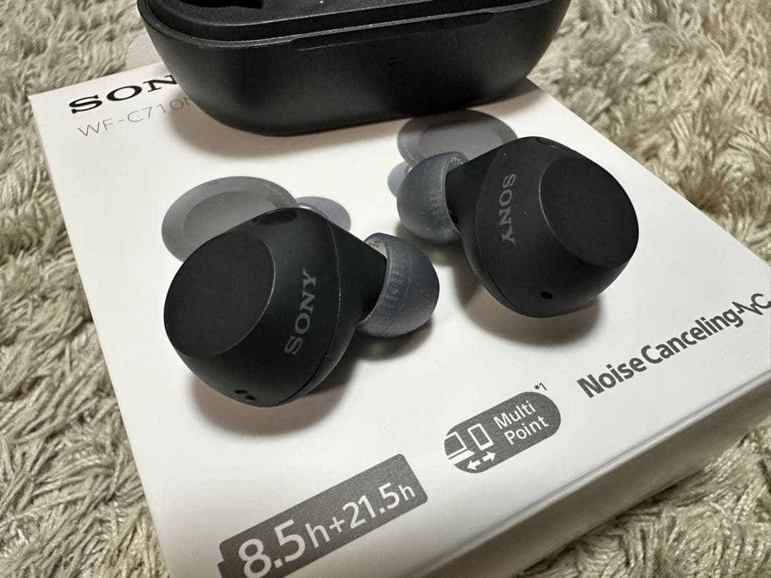 【保証書付】SONY WF-C710N ワイヤレスイヤホン 黒