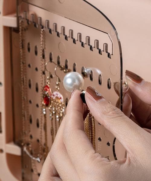 【新品】aimoha（アイモハ）メイク＆アクセサリー収納ボックス （ピンク）