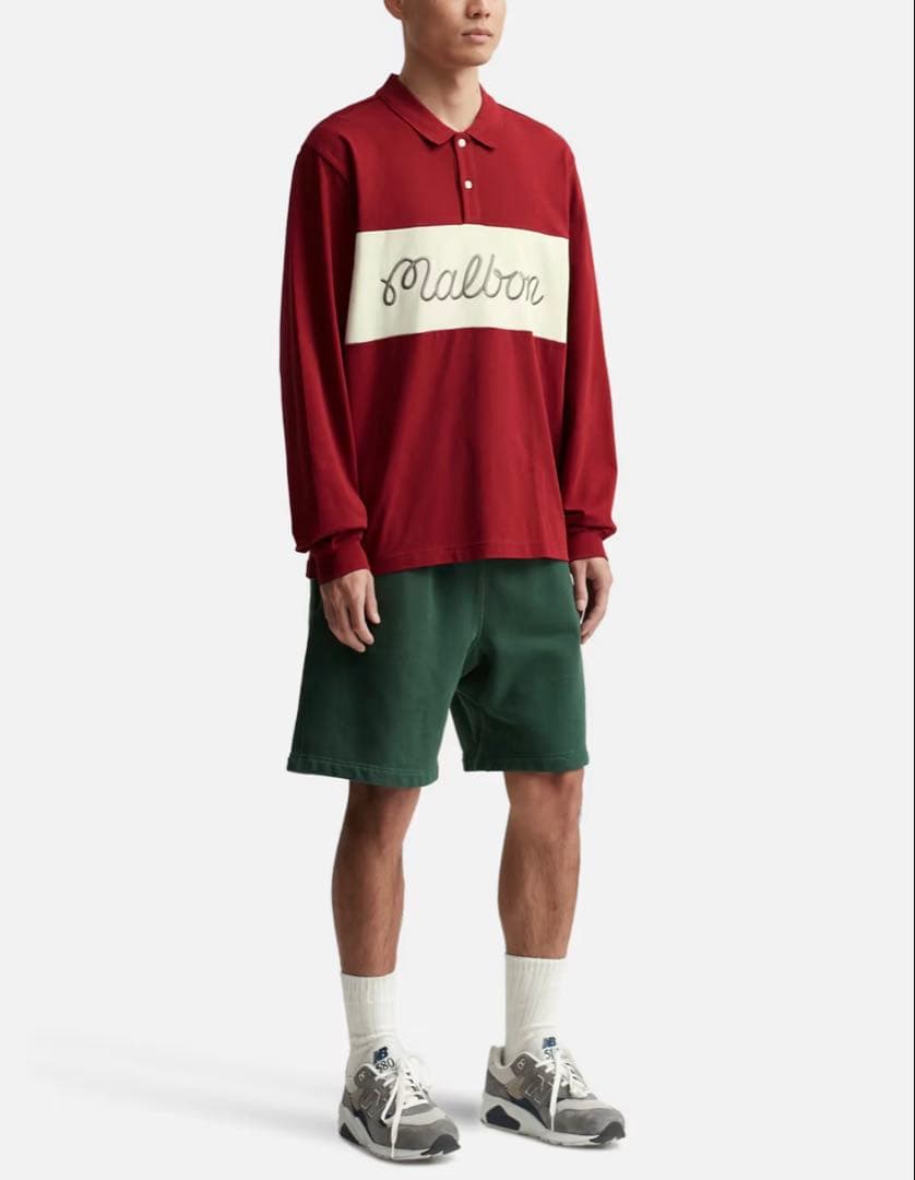 新品 正規品 マルボンゴルフMalbon Golf ポロシャツ 長袖 Lサイズ