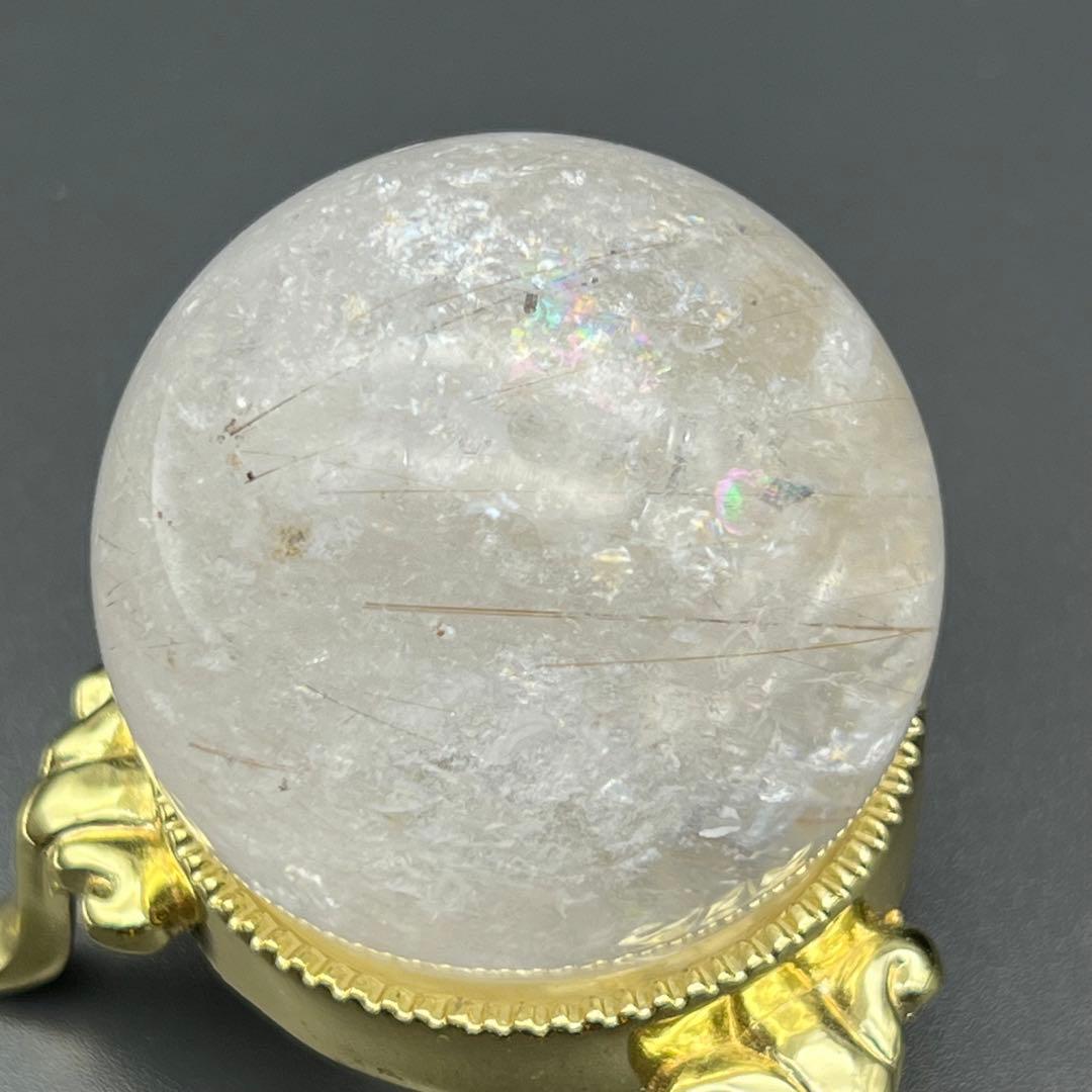 ✨キラッキラ✨ゴールドルチルインクォーツ 丸玉 天然石 パワーストーン 原石