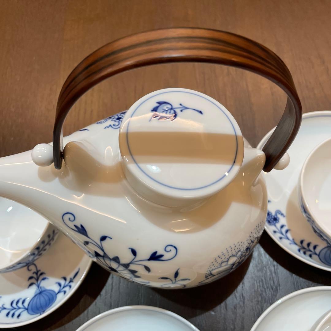 マイセン　ブルーオーキッド茶器急須セット