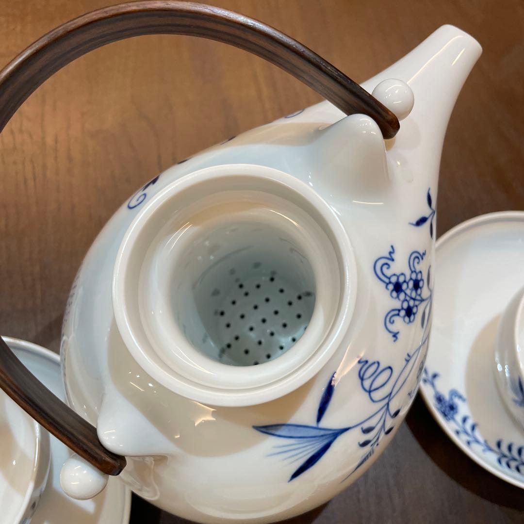 マイセン　ブルーオーキッド茶器急須セット