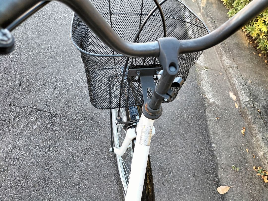 シティサイクル ホワイト スチールフレーム