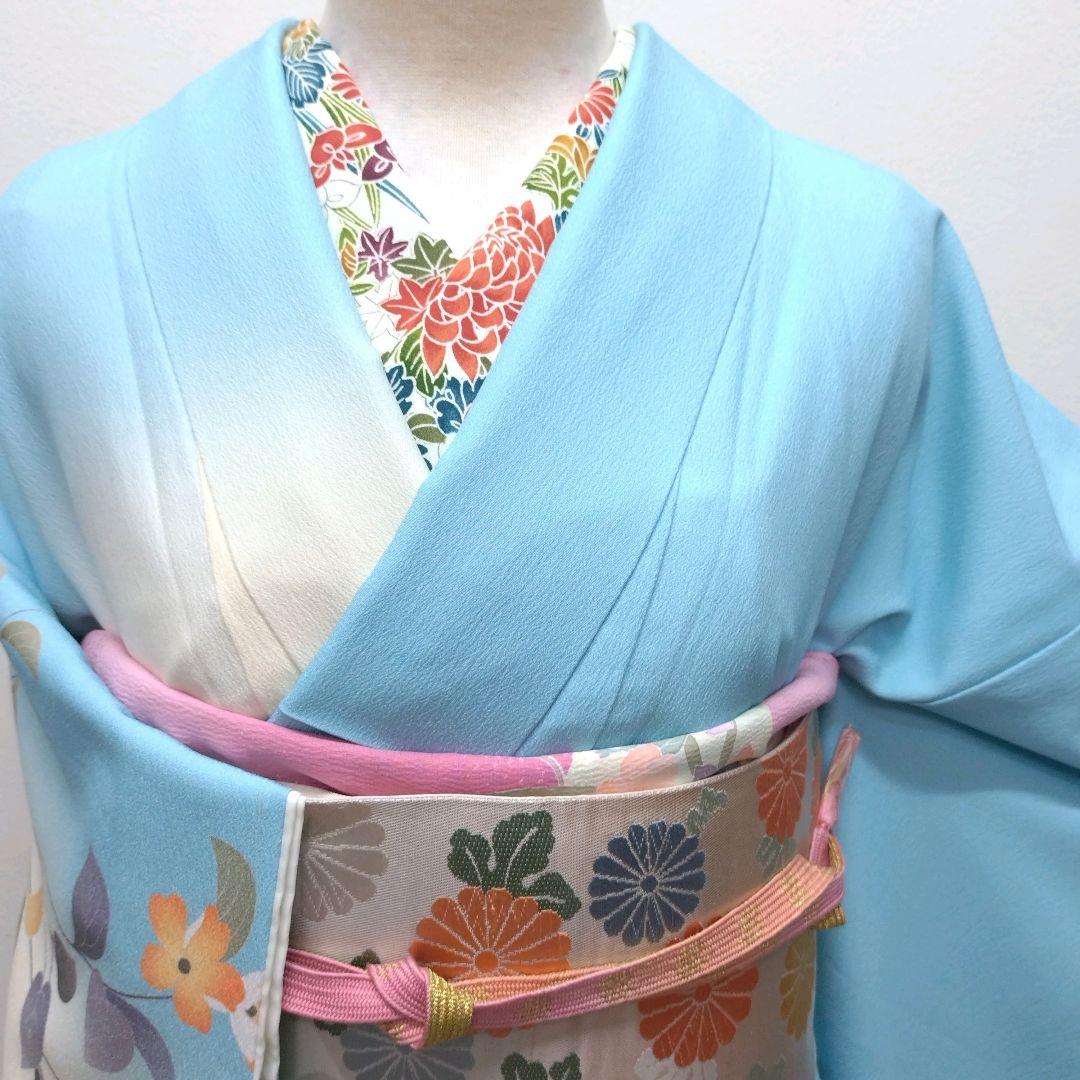 802　半額セール　ブランドもの　美品　染分け暈し　洗える訪問着　4点フルセット