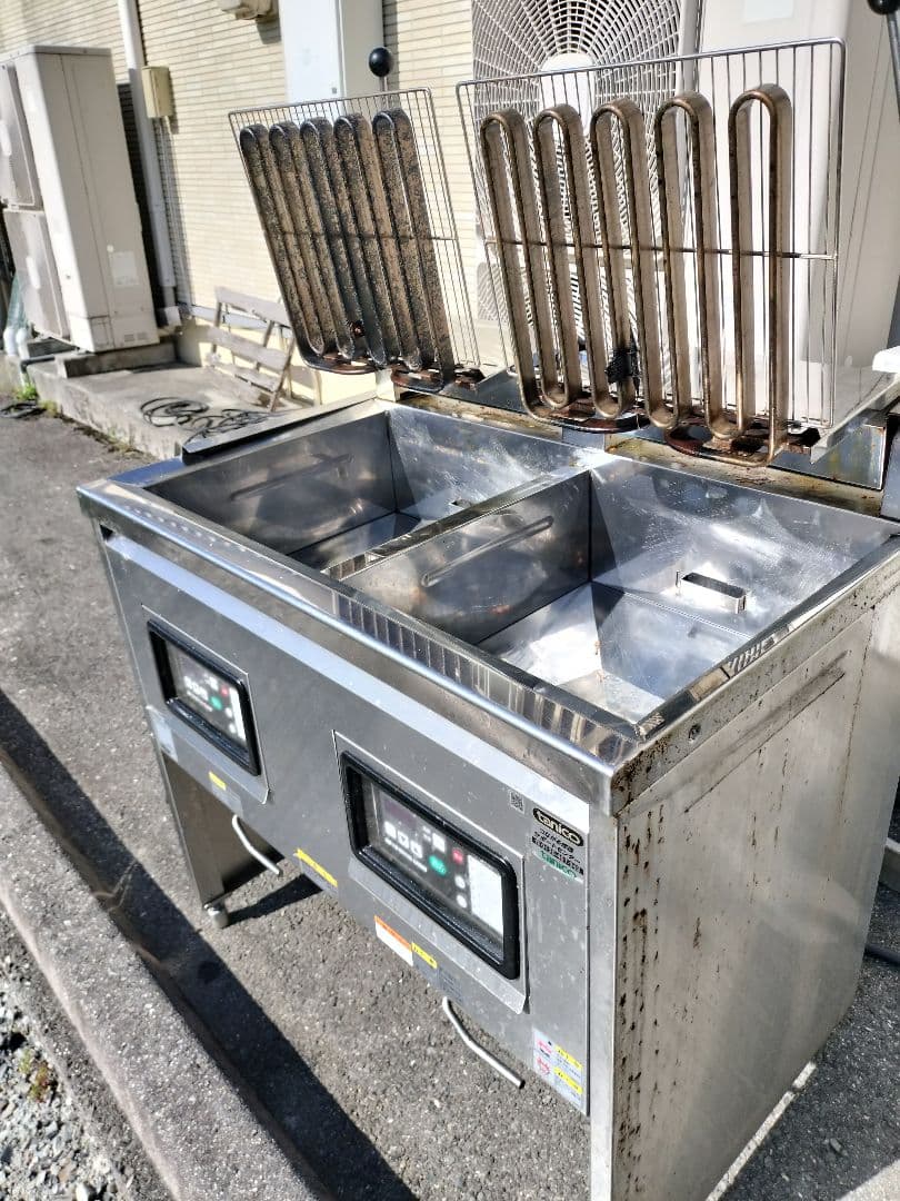 業務用　電気　フライヤー　18L　2層 動力　三相200
