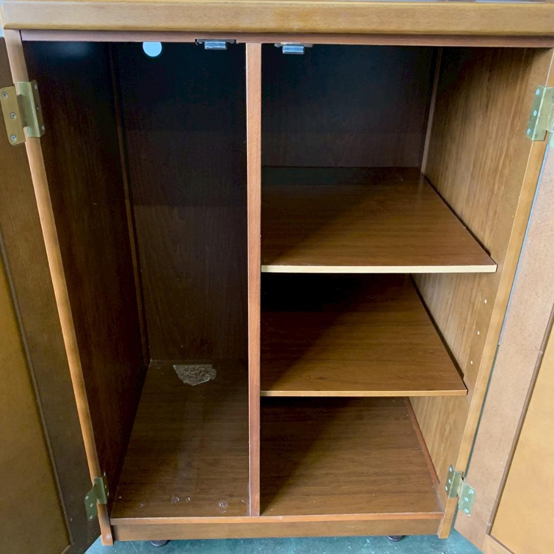 【カリモク】 キッチンボード キッチン収納 昭和レトロ アンティーク A0545