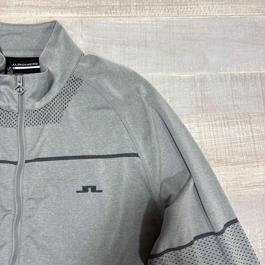 J.リンドバーグ★ビッグロゴ★薄手ストレッチ★ハーフジップ【メンズ サイズL】