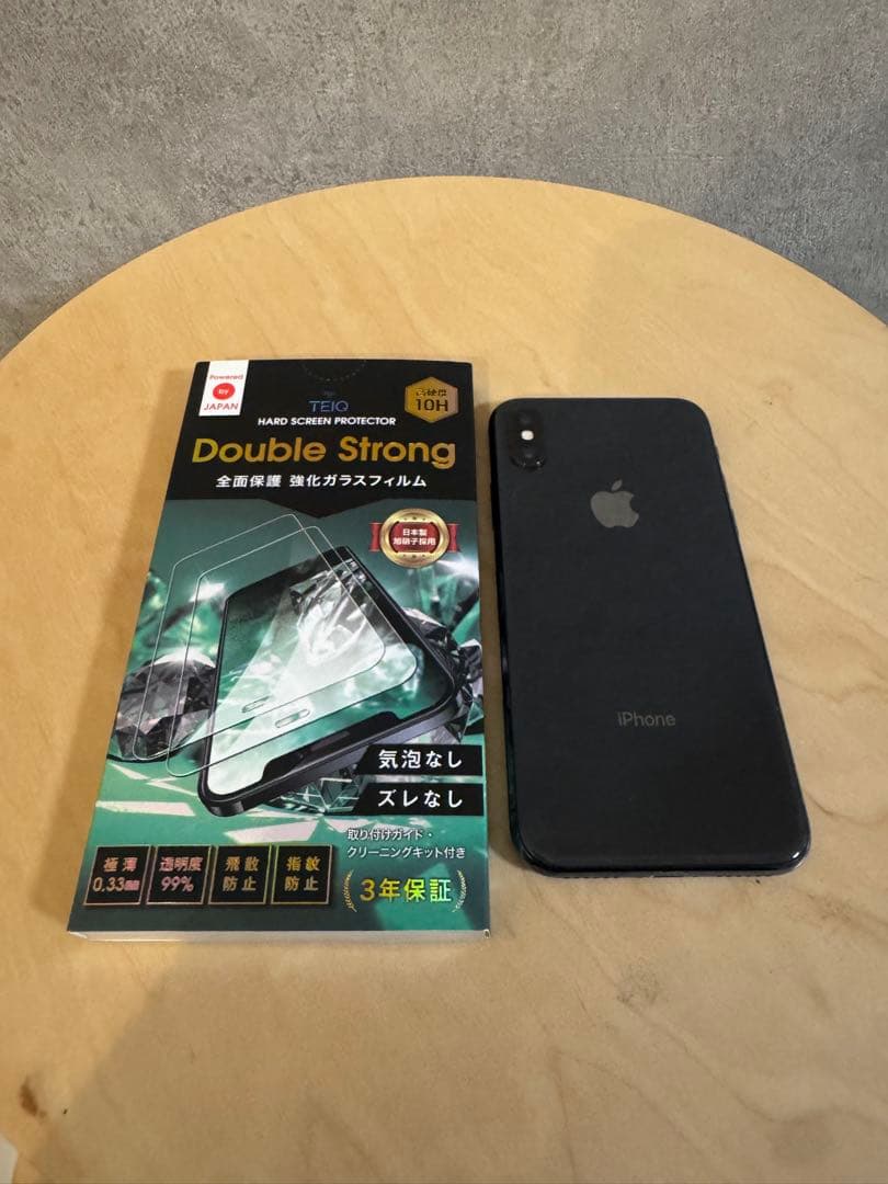 【美品】iPhoneX 256GB ＋画面保護フィルム付き