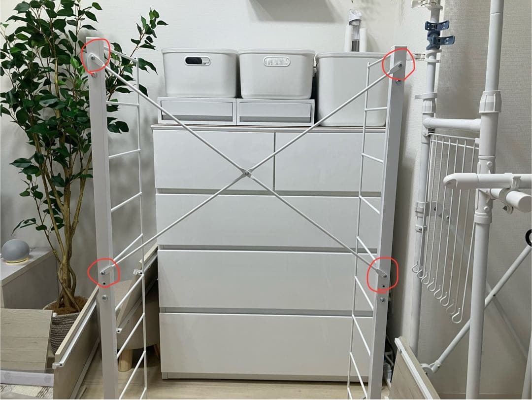 【9点】Nポルダシリーズ　ワイヤーシェルフ（ネジ4箇所で完成）、棚板、引き出し等