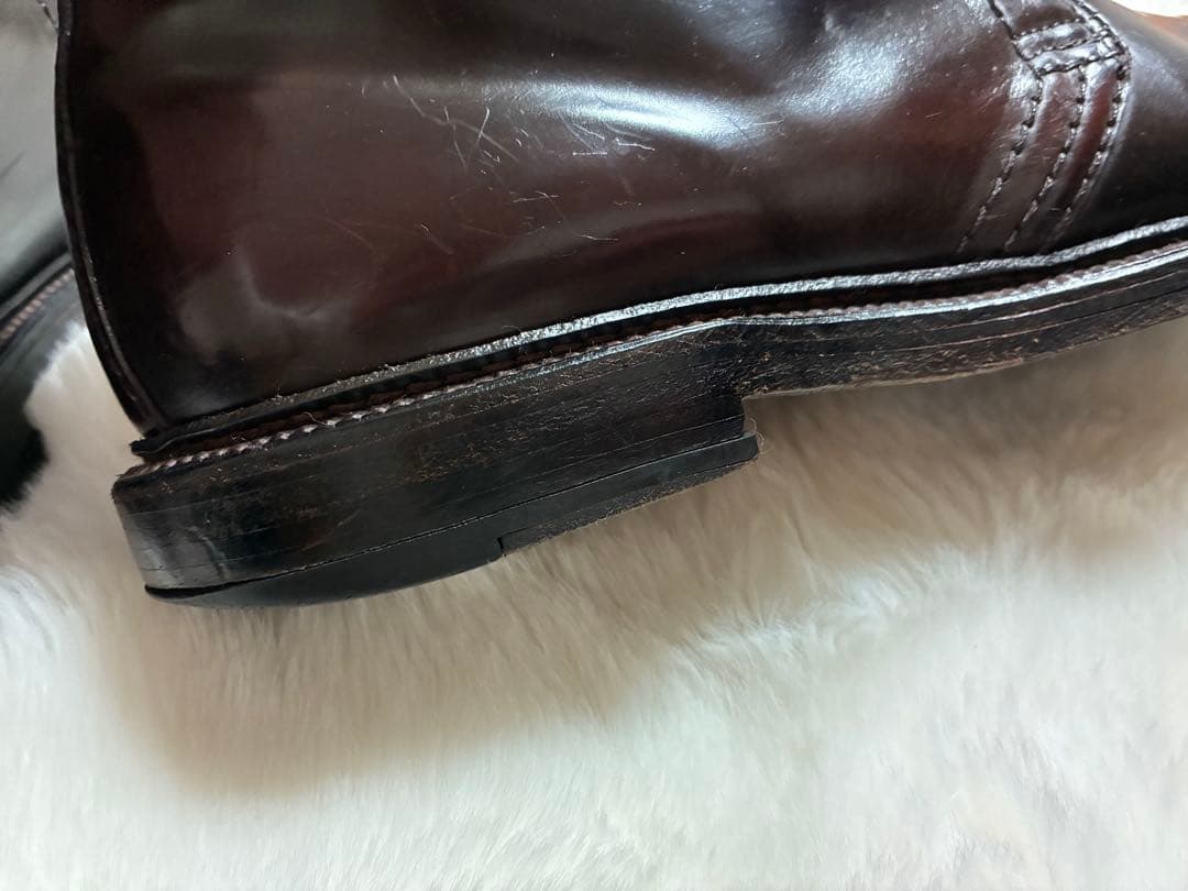 27cm オールデン　チャッカブーツ　バーガンディー　純正シューツリー、袋付き