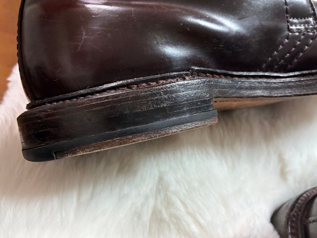 27cm オールデン　チャッカブーツ　バーガンディー　純正シューツリー、袋付き