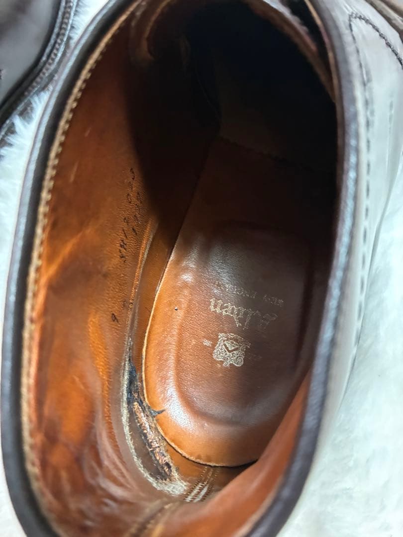 27cm オールデン　チャッカブーツ　バーガンディー　純正シューツリー、袋付き