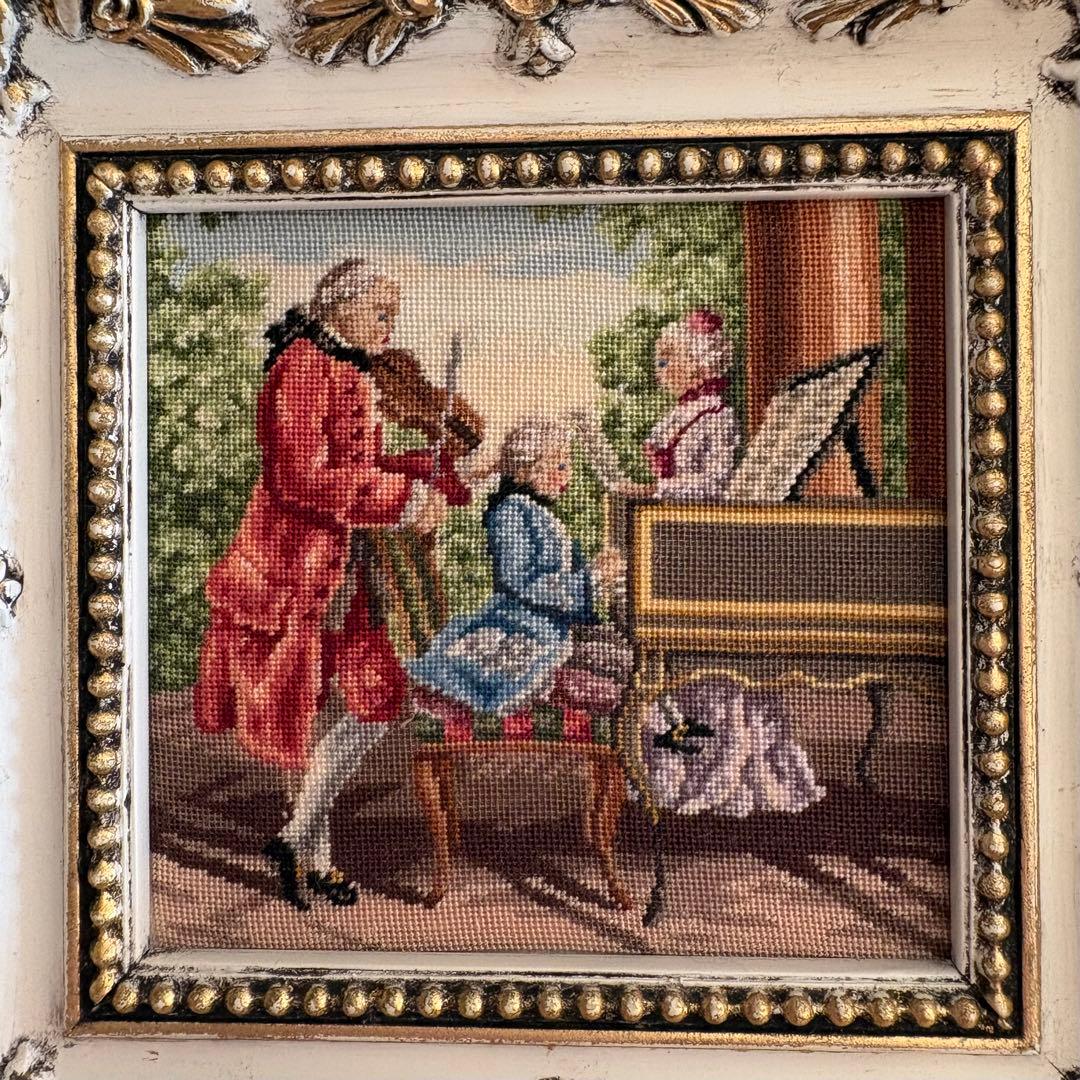 プチポアン刺繍　額　フレーム　オーストリア製